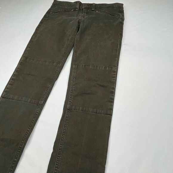 Rag & Bone Ridley Moto Wax Skinny Dark Olive Jean - Picture 7 of 12